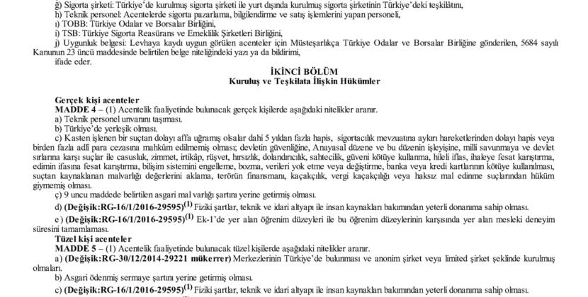 Sigorta Acenteleri Yönetmeliği: Yeni Değişiklikler ve Gereklilikler